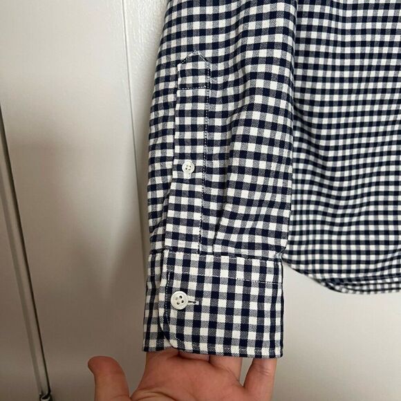 Levi's Mens Shirt XS Button-Down Black White Plaid Gingham Long Sleeve Cotton - Picture 5 of 12